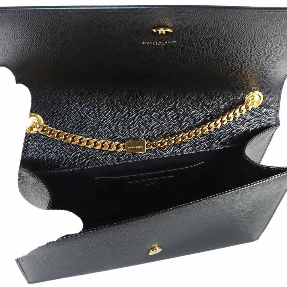 Saint Laurent Kate Chain Shoulder Bag Leather Black - Picture 7 of 8